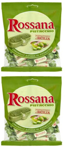 Rossana Caramelle Ripiene di Pistacchio 135g 5 once, Confezione da 2