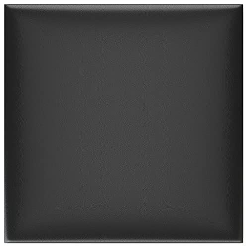 vidaXL Wandpaneele 12 Stk., Wandpolster Wandkissen Dekoration, Bettkopfteil Wandverkleidung DIY-Design, Polsterpaneel, Schwarz 30x30 cm Kunstleder