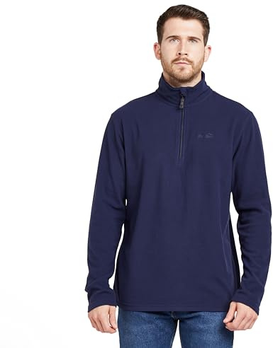 Peter Storm Mens Bracken Half Zip Fleece with Fitted Collar & Hem, Lightweight 60g Brushed Microfleece Midlayer Pullover, Ideal for Walking, Hiking & Outdoor Recreation