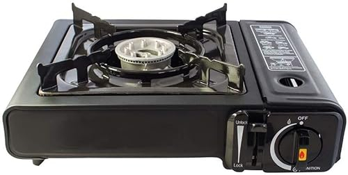 EPISENT Portable Gas Stove | Single Burner Camping Cooker | Ideal for Camping Trips, Deck Parties, Tabletop Cooking, Boating, Fishing, and Caravan Holidays | Includes Carry Case for Easy Transport