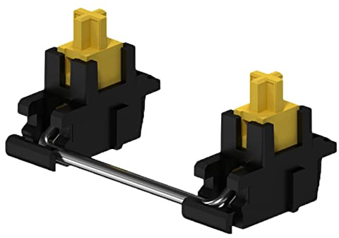 GATERON Plate Mounted V2 Stabilizer for 60% Mechanical Keyboard Satellite Switch 7U 6.25U 2U(Yellow)