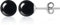AESDOX Handgefertigte Kristall Kugel Ohrstecker für Frauen Mädchen Ohrstecker in Sterling Silber (10mm, Schwarzer Obsidian)