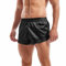 Amy Coulee Satin boxershorts herren pyjamahose kurz (Schwarz, XL)
