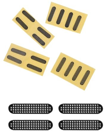 sourcing map Mobile Phone Speakers Dustproof Net Stickers Mesh Anti Adhesive Dust Sticker Grey for Phone Speakers 10x2.4mm Black 5Set