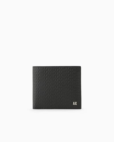Armani Exchange Men's Essential, Elba, Debossed Overall Logo Bi-Fold Wallet