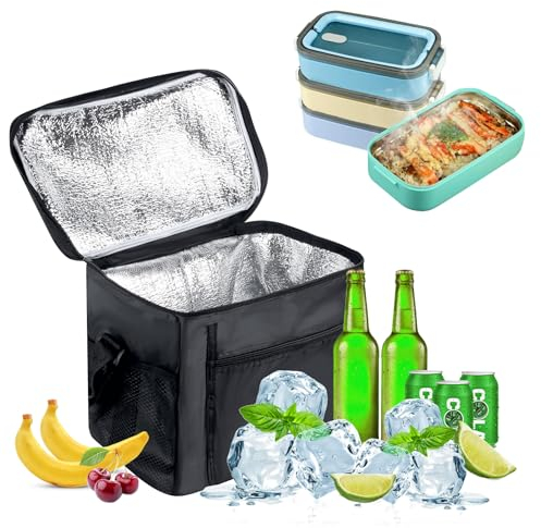 Seachrgif Bolsa Termica Porta Alimentos 10L, Bolsa Comida Trabajo, Bolsa Porta Alimentos, Bolsa Nevera Porta Alimentos,Saco Termico,Bolsa Isotermica Pequeña