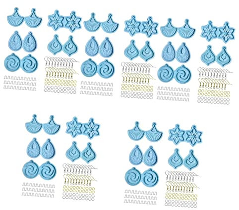 STOBOK 5sätze Silikonform Für Ohrringe Teilig Earring Moulds Mit Ohrhaken Tropfen Und Anhängern Für Schmuckherstellung Und Bastelprojekte Langlebig Und Flexibel
