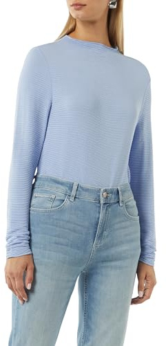 Comma Strukturiertes Jerseyshirt mit Stehkragen