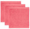 Möve Superwuschel Seiftuch 30 x 30 cm aus 100% Baumwolle, Coral 3er Set