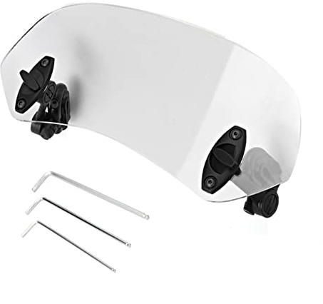 TKSE Parabrisas de Motocicleta del Extensión, Parabrisas de Motocicleta con Clip Ajustable en el Alerón de Extensión del Deflector de Viento para Motorbike Accesorios
