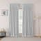 Joydeco Gardinen mit Kräuselband Blickdicht Vorhänge Schienensystem Verdunkelungsvorhang mit Haken Thermovorhang Kälteschutz Schlafzimmer Wohnzimmer 2er Set 245x140cm Grauweiß