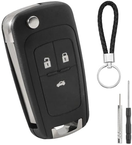 3 Boutons Coque Clé de Voiture Compatible avec Opel Opel Astra J Insignia Mokka Meriva B Zafira Tourer Vauxhall Boitier Clef Telecommande Coque Cle de Voiture Remplacement avec Porte-clés