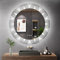 Badezimmer Spiegel mit Beleuchtung, LED Rund, Badezimmerspiegel Touch-Schalter, Dimmbar, Badspiegel, 3 Lichtfarbe Einstellbare Spiegel, Beschlagfrei 80 x 80 cm DP324