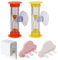 Temporizador De Reloj De Arena Con Ventosa De 2 Piezas, Soporte Para Cepillo De Dientes De 2 Piezas, Soporte Para Pasta De Dientes De 1 Pieza, Temporizador De Cepillo De Dientes Para Niños