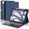 JADEMALL Tastatur iPad AIR 13 m2 - Kabellose Tastatur für iPad AIR 13 m2 2024/Air 13 m3 2025,Schutzhülle mit Pencil Halter (dunkelblau, 13 - Beleuchtung & Touchpad)