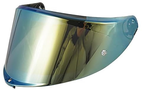 Helmvisier für AGV K6/K6s,Motorradhelm Visier,Motorrad Windschutzscheibe Helm Visier passen,Helmlinsenvisier Vollgesichtsanpassung (Chrom-Gold)
