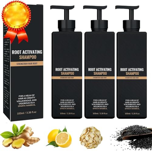 Haarwuchs-Shampoo, Wurzel-aktivierendes Shampoo, Haarverdickendes Shampoo für Männer und Frauen, Anti-Haarausfall-Reparatur-Pflegeshampoo (3pc)