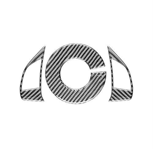 ARRPO Rivestimento del telaio del coprivolante dell'auto, for Fiat, for 500 2012-2015 Accessori interni in morbida fibra di carbonio coprivolanti per auto