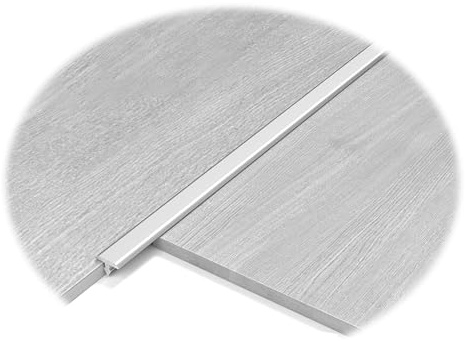 JDFVHJF 3 Pezzo Profilo T in Alluminio Profilo di Transizione 3X90cm Porta e Riempimento Fessure Parquet e Piastrelle (Size:6mm,Color:Argento)