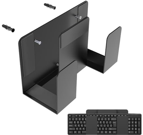 Laptop Wall Mount - Wall Mount Laptop Holder, Multifunctional Laptops Walls Mounts | Cable Box Hanger, Mounts For Modem, Router, Mesh, Tv Cable Box - Universal Shelf Compatible Stand