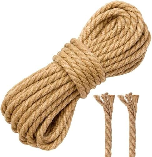 ART TWIST HOME Corda in Juta Naturale – Resistente Ed Ecologica 100% Fibre Naturali - Perfetta Per Giardinaggio Fai-da-te Macramè Decorazioni Imballaggi E Usi Tecnici (36mm - 10m)