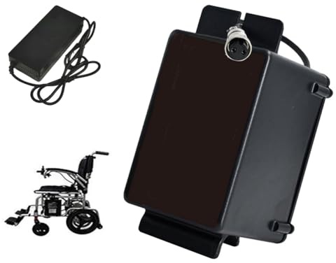 JCXYL EV Batterie pour Fauteuil Roulant électrique 24 V 10 Ah 12 Ah 15 Ah 20 Ah, Batterie Lithium-ION 24 Volts avec BMS et Chargeur pour Moteurs de Fauteuil Roulant,Gx20,24V 20Ah