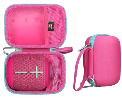 FBLFOBELI Hard Case Compatible with Ultimate Ears UE WONDERBOOM 4 3 2 Portable Wireless Bluetooth Speaker (Case Only) (Pink)