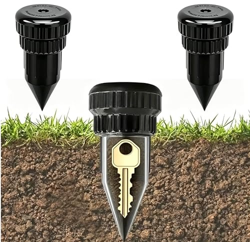 Key Hiding Place for Outdoors, Pack of 2 Discreet Key Hiding and Money Hideout, Outdoor Key Safe for Outdoors, Garden, Patio, Earth