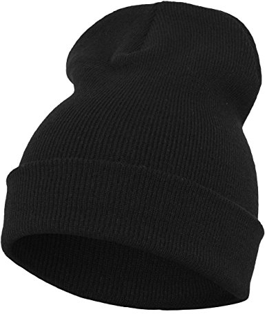 Flexfit Unisex Hat Heavyweight Lang Beanie M tze, Schwarz, Einheitsgröße EU