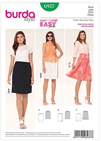 Burda Schnittmuster Rock ? Gummizug 6937