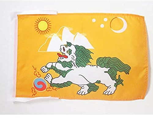 AZ FLAG Flagge Tibet 1920-1925 45x30 cm Tibets Polyester 100D Kordeln | Für innen und außen dekorative Flagge doppelte Nähte und verstärkte Kanten mit Schnüre 100D Polyester