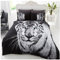 Gaveno Cavailia 3D WILDLIFE WHITE TIGER Bed Set with Duvet Cover and Pillow Case, Polyester-Cotton, Multi, King