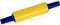 Anthony Peters Dough Modelling Plastic Rolling Pin - 17.5cm length - Children - Yellow with blue handles, AP/358/DR