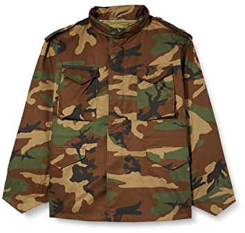 Mil-Tec US Feldjacke M65 T/C mit Futter • Klassische Militärjacke mit herausnehmbarem Thermo-Liner • Army Jacke mit 4 Pattentaschen • Übergangsjacke Herren • Outdoor Arbeitsjacke