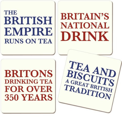 Großbritanniens Britain's Nationales Bierdeckel Coaster Set (4 Untersetzer)