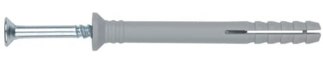 INDEX Fixing Systems TCCA08100 - Bouchon à clous en polyamide 6.6, pré-assemblé avec vis harpon. Taco à tête fraisée, 5 x 25 mm, diámetro de 5 mm