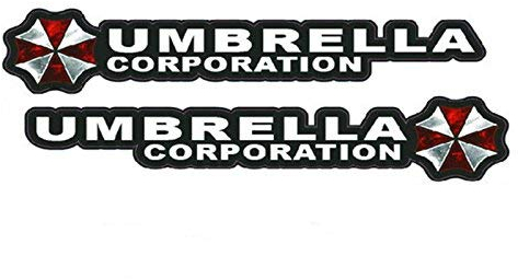 Paar von Umbrella Corporation Resident Evil Auto Aufkleber Decal