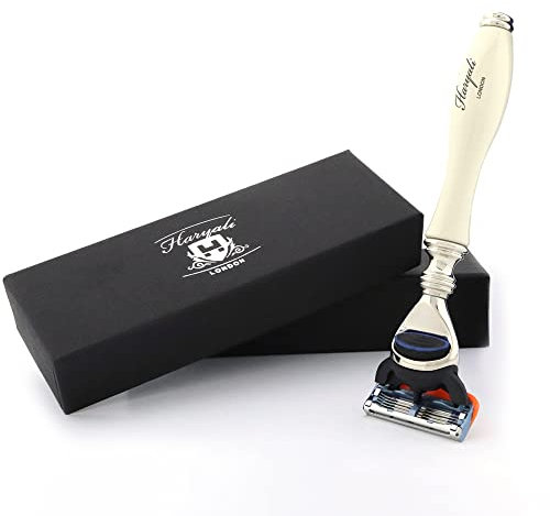Rasoir Gillette Fusion - Design classique par Haryali London - Ivoire - Avec boîte cadeau - Pour homme