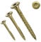 Jet-Fast Premium Vis universelles 6,0 x 70 mm, 100 pièces, tête fraisée Duo, pointe autoforeuse, filetage partiel, TX, zingué jaune, vis à bois, vis pour panneaux d'aggloméré, pointe Cut