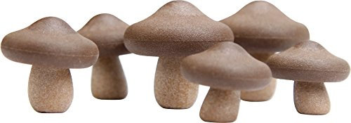 Qualy Shiitake-Pilz Kühlschrank-Magnete 6-teilig aus recyceltem Kunststoff, QL10229-BN