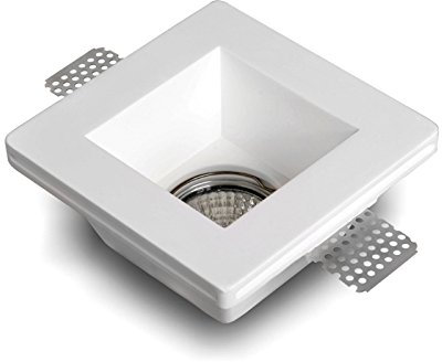 Fiore - Square Gypsum Plaster-in Recessed Baffled Ceiling Downlight