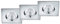 Trio Leuchten LED Einbauleuchten 3er-Set Zagros 650610306, Metall Chrom, inkl. 3x 5,5 Watt LED