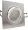trendlights24 Noble LED Einbaustrahler 230V Alu Silber eckig GU10 10er Set LED-Spots 4W Kaltweiß 120° Decken Einbauleuchten Einbauspots schwenkbar