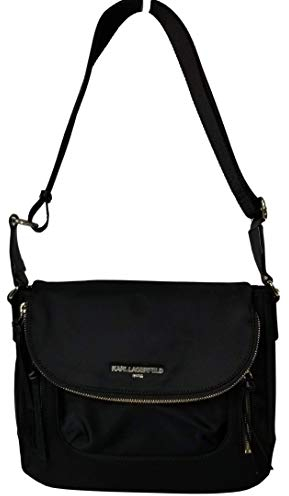 KARL LAGERFELD Damen Lh9fe022-bgd-1 Sz Kuriertaschen, Schwarz/Gold