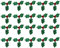 Milisten 100pcs Triple Leaf Holly Berries Embellishments for Christmas Card Making and Tag