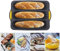 RoseFlower Silicone Bread Tin for Baking, Non-Stick Loaf Tin Silicone Baguette Baking Tray with Handle for Baking Loaves, French Breads, Breadstick, Bread Rolls (3 Grid, Grey)