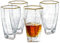 G Hammered Hexagon Tall Trompete Goldrand Highball Glas 4 Stück