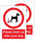 Paquete de 2 letreros de caca de perro (200 x 150 mm), autoadhesivos, impermeables, para limpiar después de ensuciar a tu perro Sara Prints®