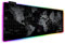 DORRISO RGB Tappetino per Mouse Gaming XXL 900 x 400 mm XL 800 x 300mm Grande Mouse Pad 13 LED Effetti Luce Superficie Liscio Antiscivolo Computer PC e Laptop Tappetino per Mouse Mappa del mondo