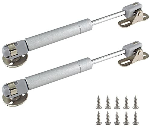 Augiimor Lot de 2 vérins à gaz de 20 N/2 kg, support de levage de 15,2 cm de long, support de levage de sécurité, ressort à gaz, amortisseurs à gaz, charnières à couvercle ouvert souple pour armoire à
